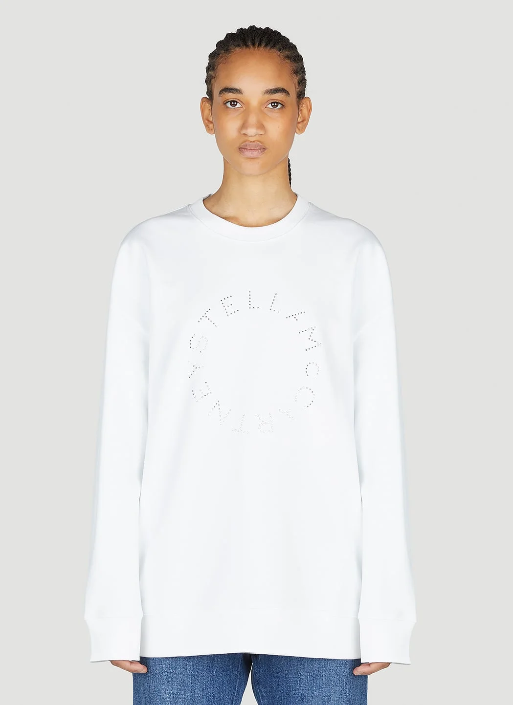 Stella Mccartney Women Hotfix Rhinestone Logo Sweatshirt - 1