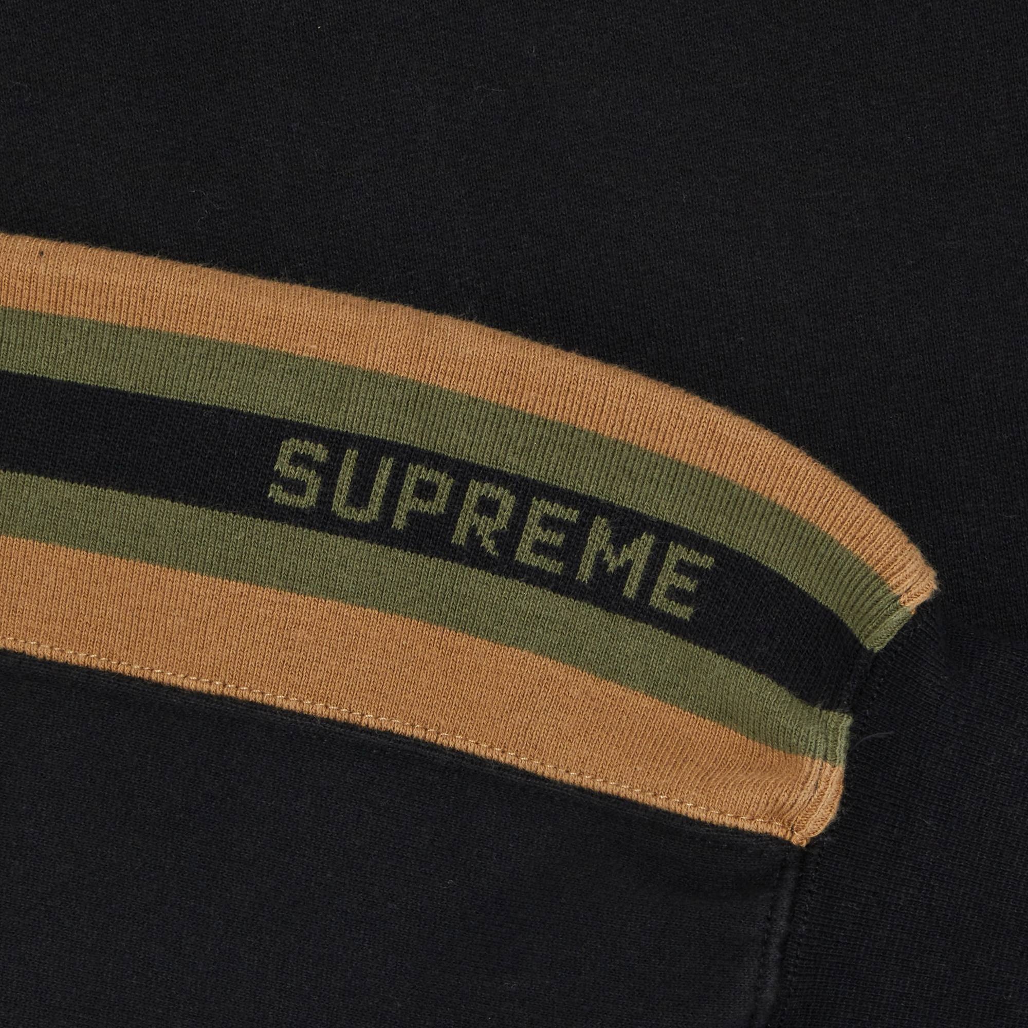 Supreme Half Zip Hooded Sweatshirt 'Black' - 3