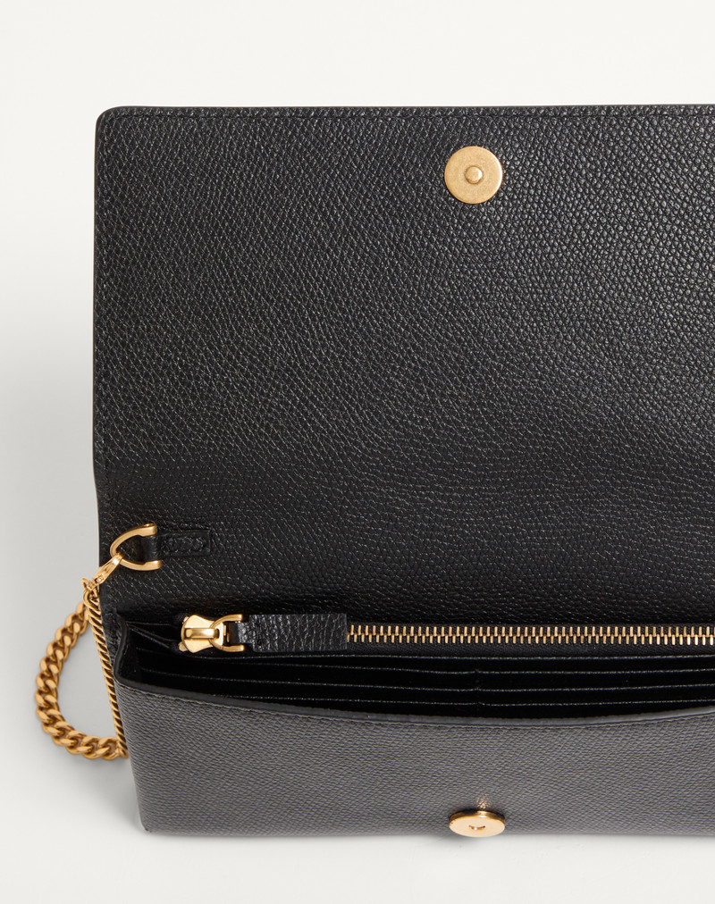 Valentino VLOGO SIGNATURE GRAINY CALFSKIN WALLET WITH CHAIN outlook