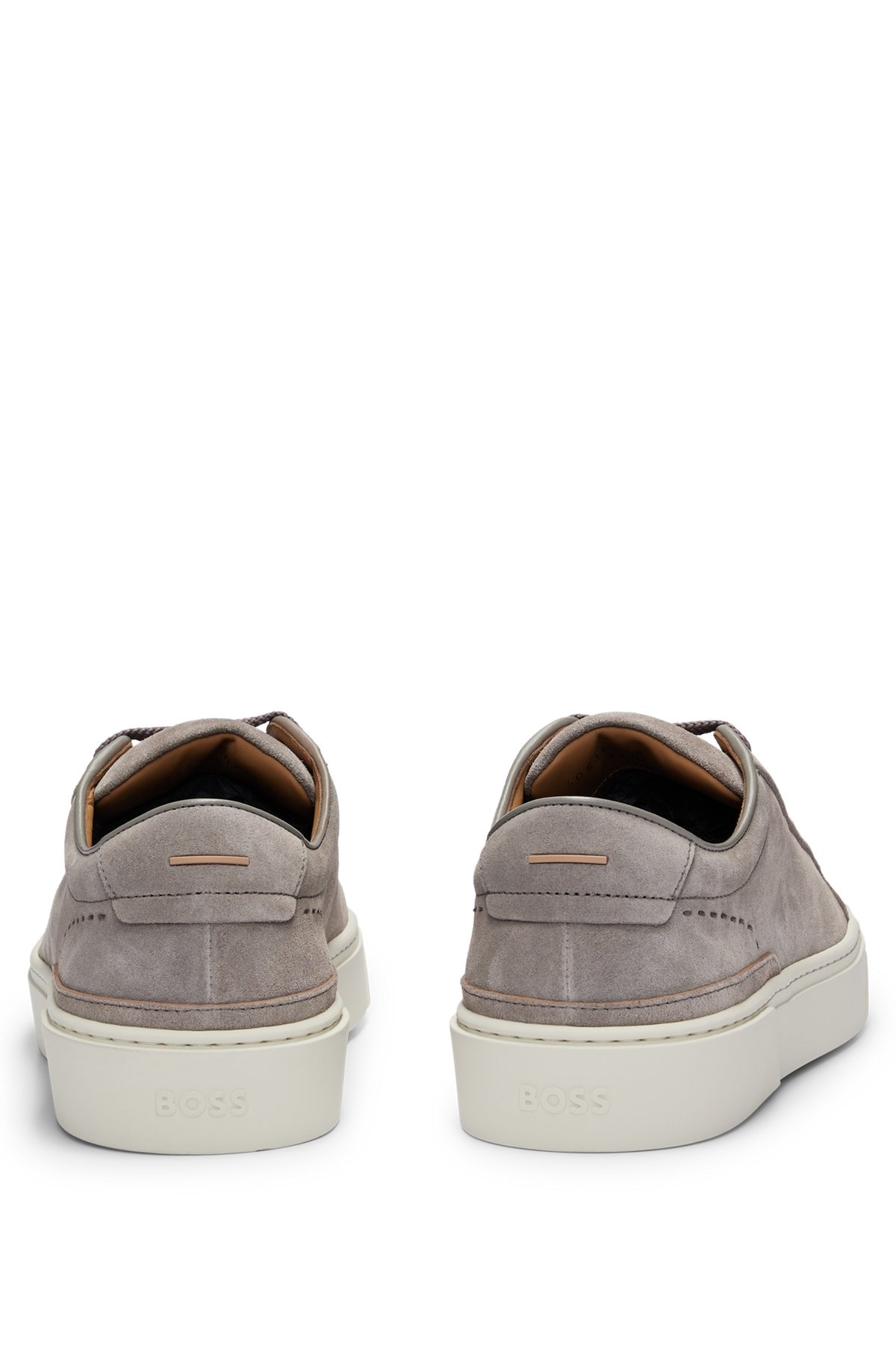 GARY SUEDE LOW-TOP TRAINERS WITH BRANDED LACE LOOP - 5