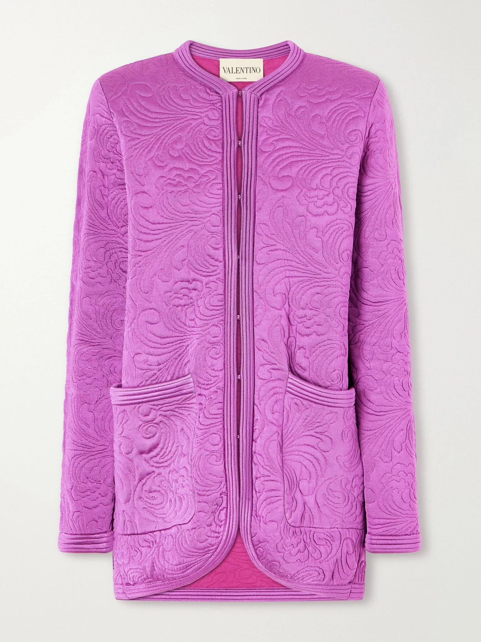 Jacquard-knit jacket Purple - 1