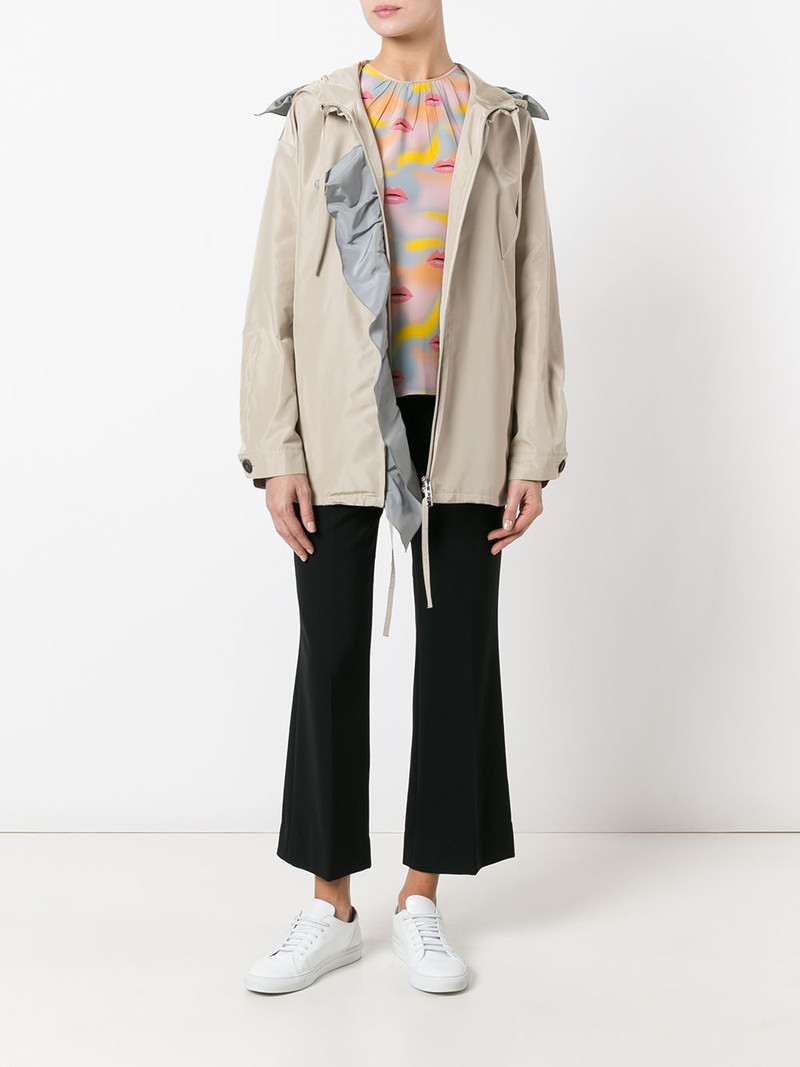 Prada hooded belted jacket outlook