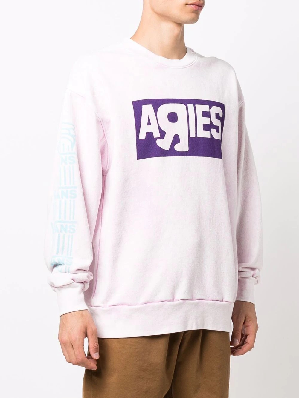 slogan-print cotton sweatshirt - 4