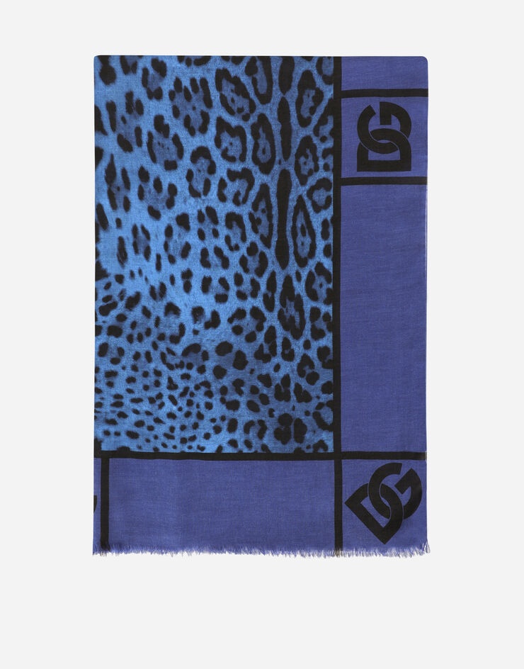 Leopard-print modal and cashmere scarf (135 x 200) - 1