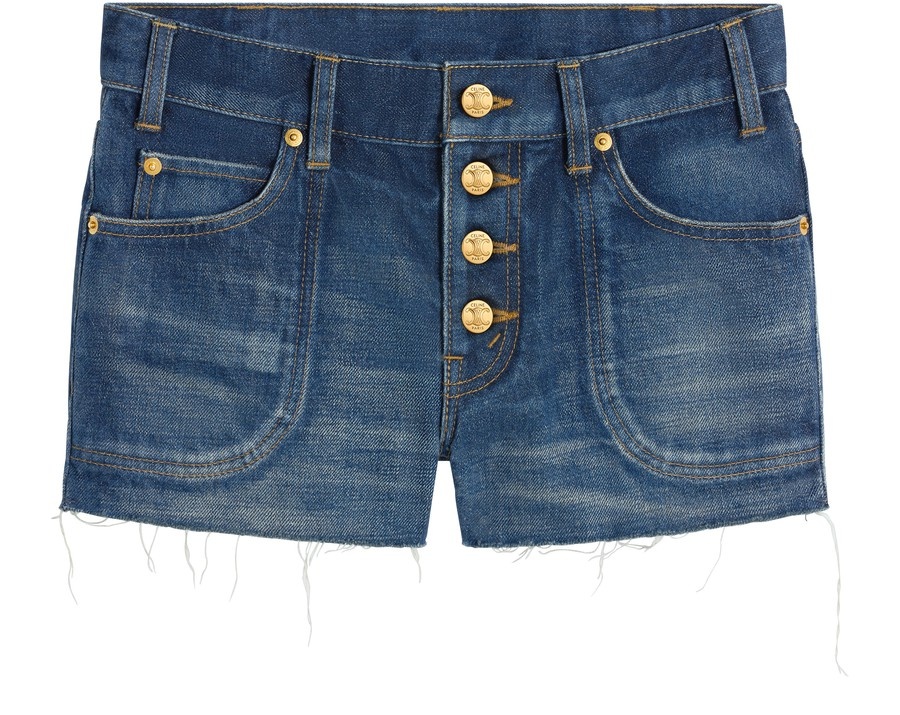 CELINE Mini shorts in denim | 24s | REVERSIBLE
