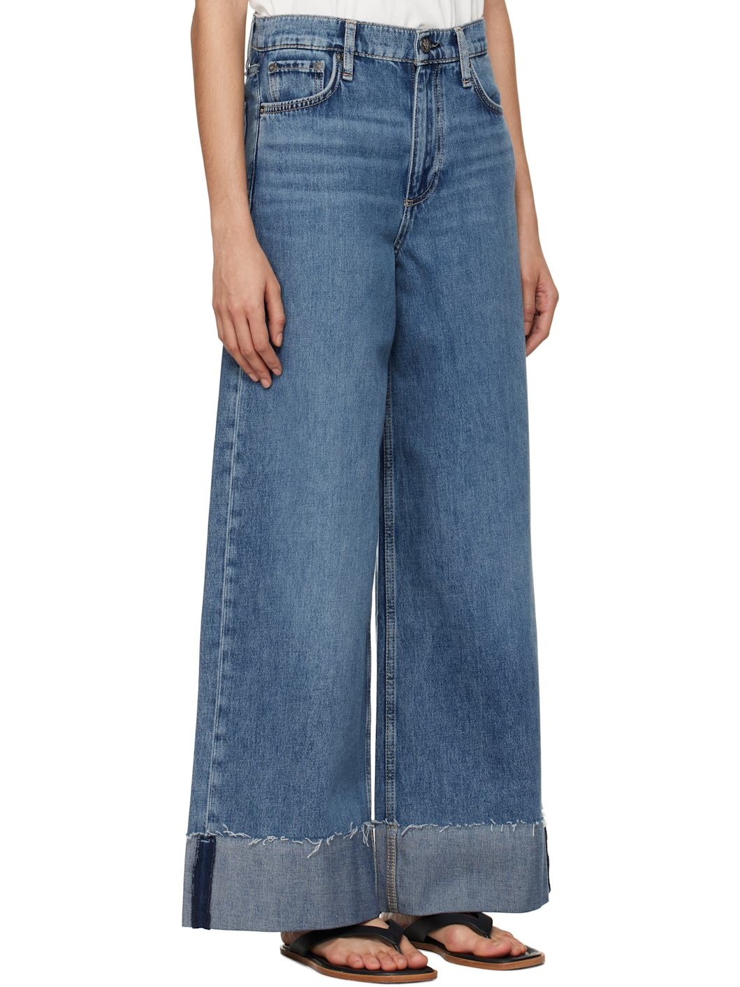 Blue 'The Sofie' High-Rise Ultra Wide Ankle Jeans - 2