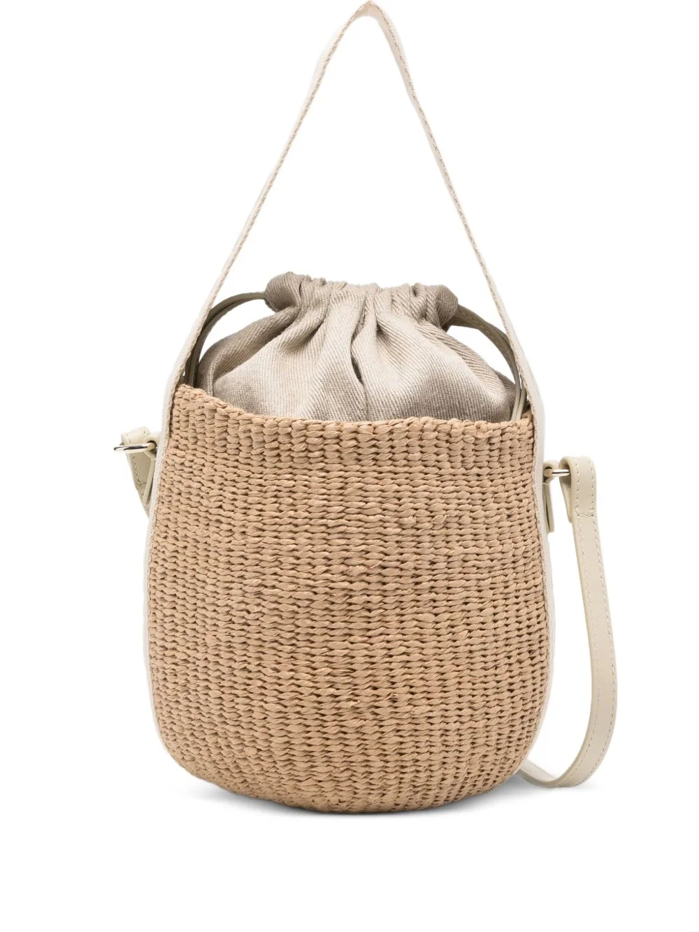 woven top-handle shoulder bag - 1