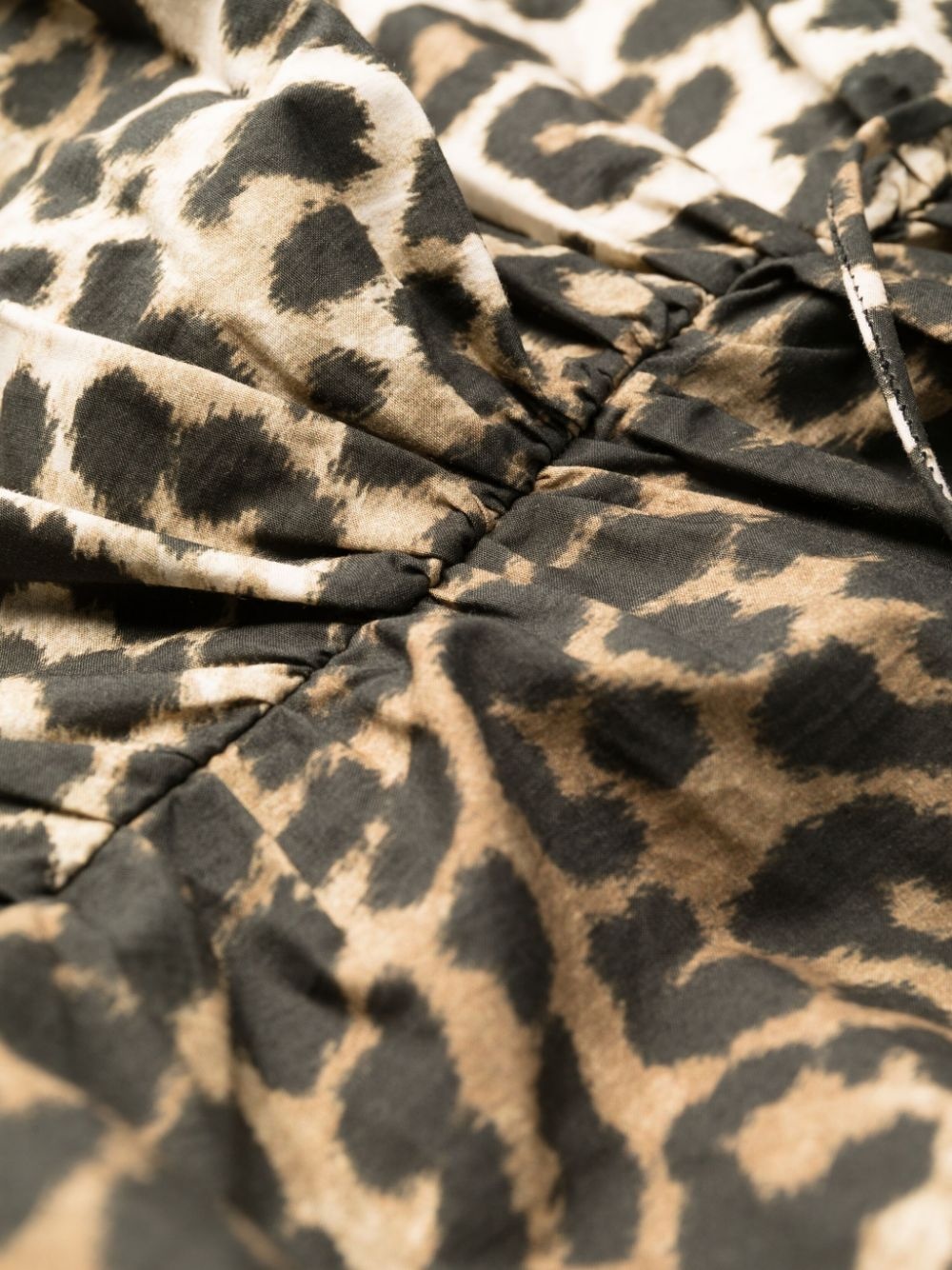 leopard-print organic cotton dress - 5