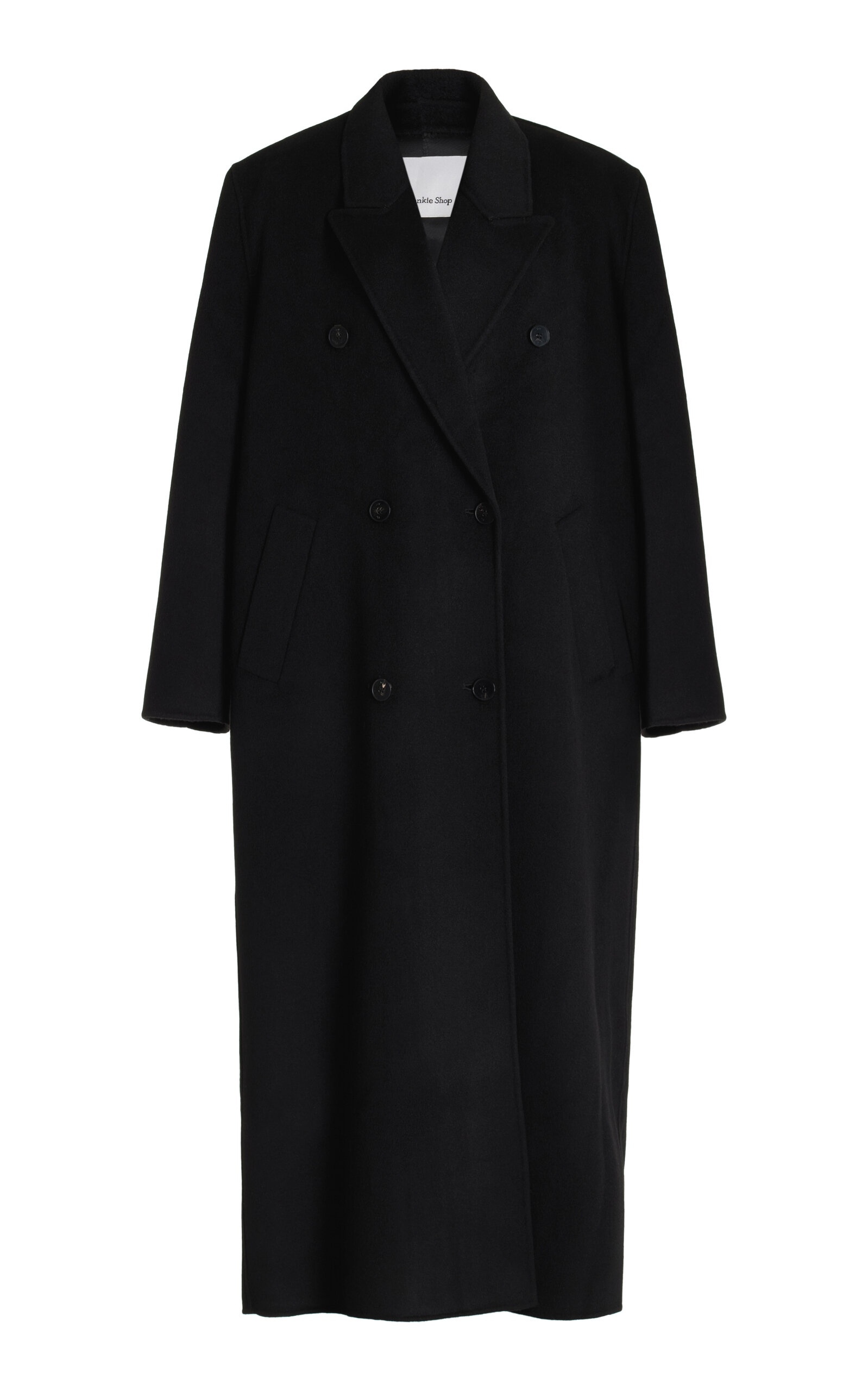 Gaia Double-Breasted Wool-Blend Coat black - 1