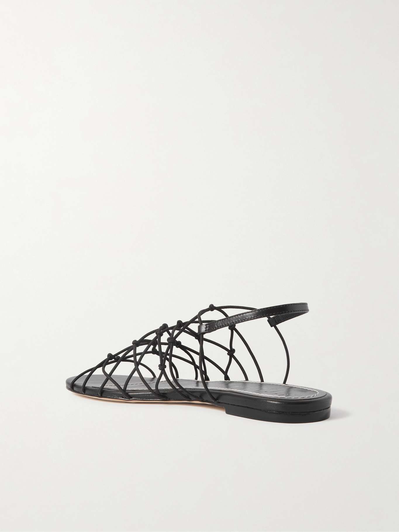 Gio knotted elastic and leather sandals - 3