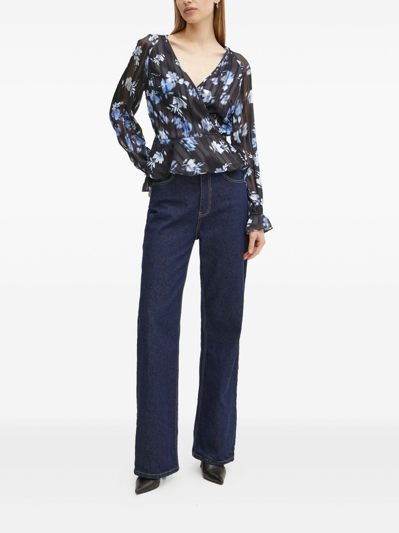 GUESS USA floral-print wrap blouse outlook