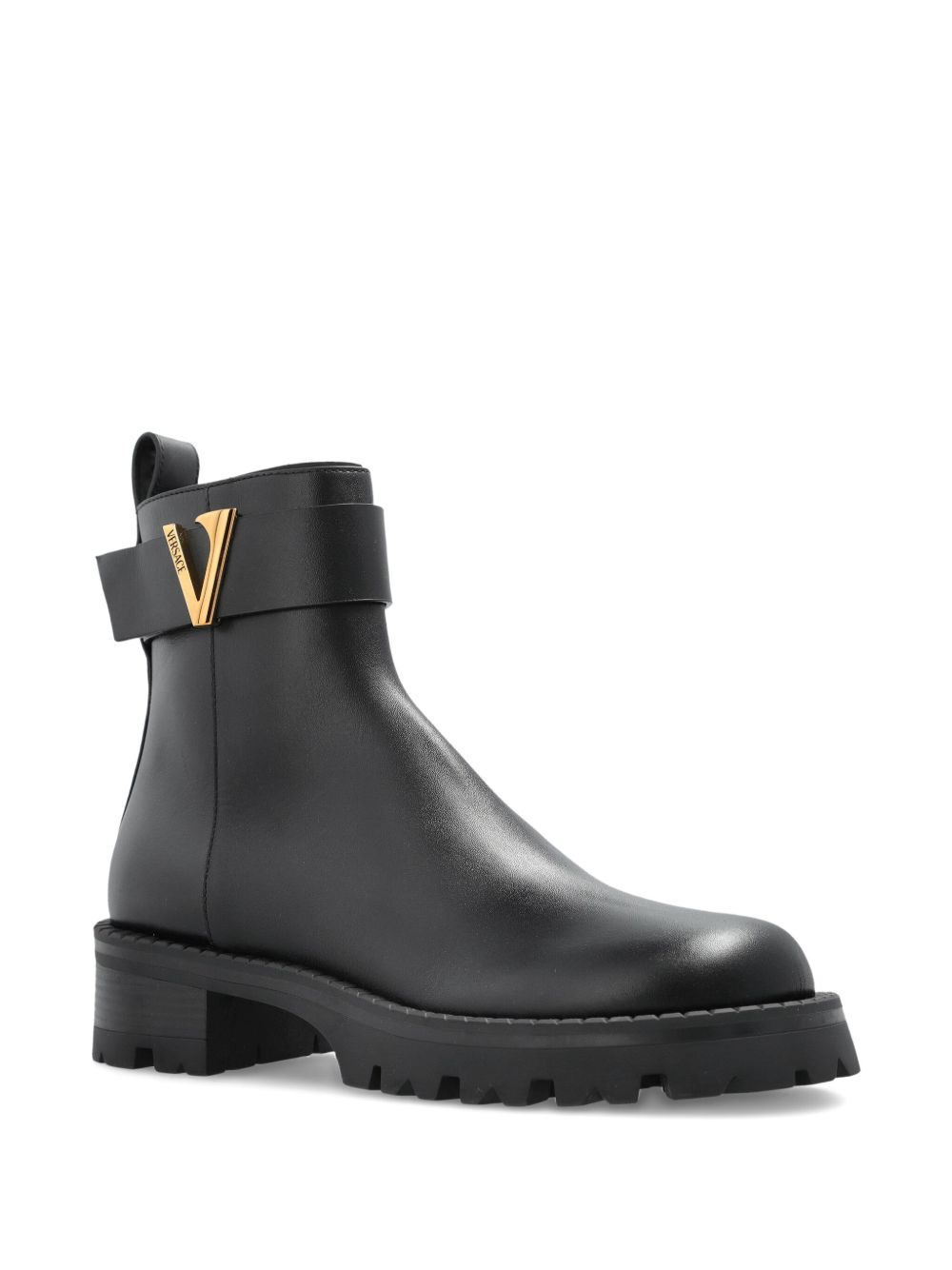 V-Ankle buckle-detail boots - 2