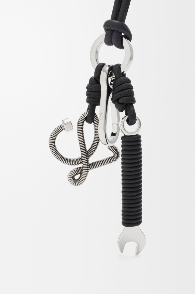 Loewe Multi tool charm in brass and calfskin outlook