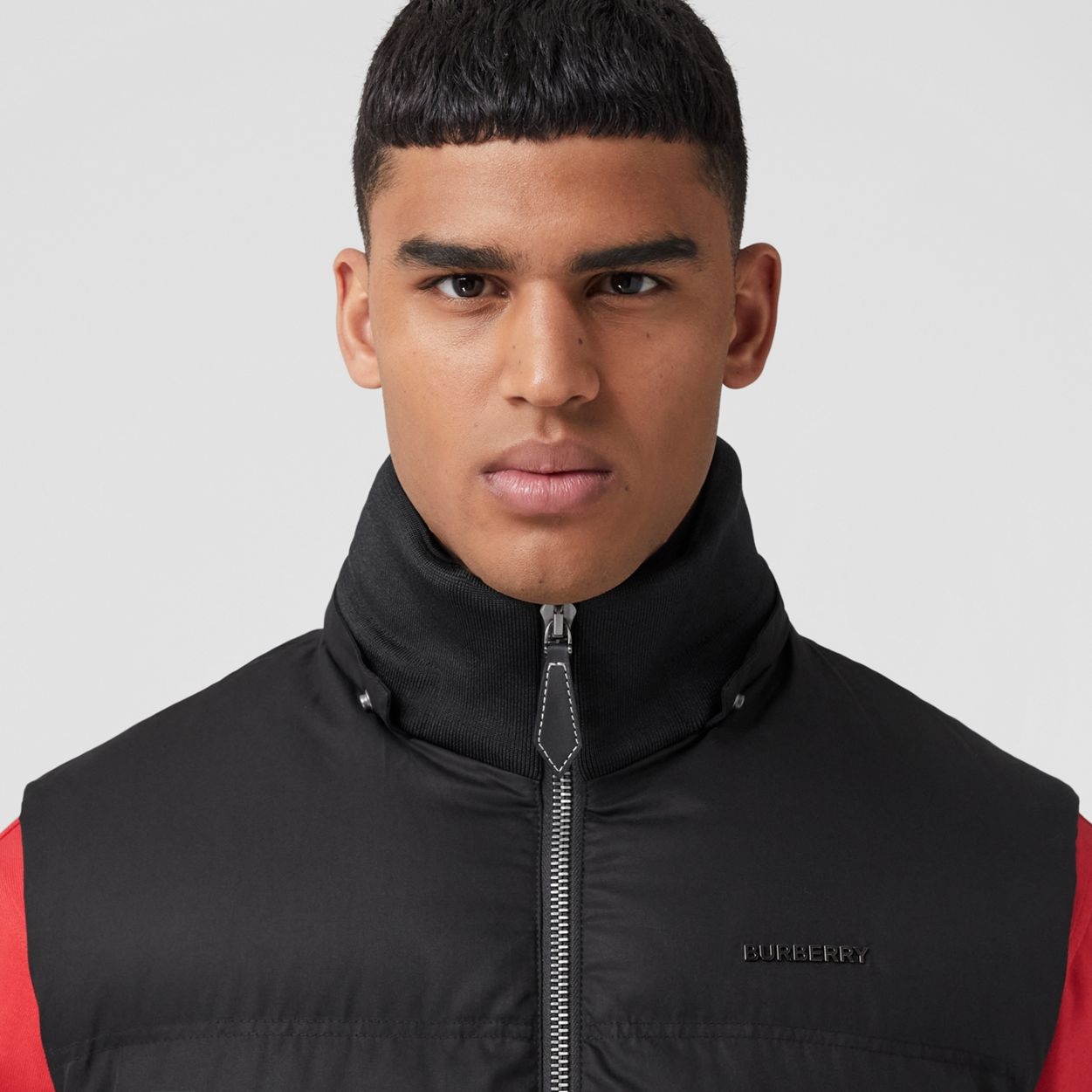 Detachable Hood Cotton Gabardine Gilet - 3