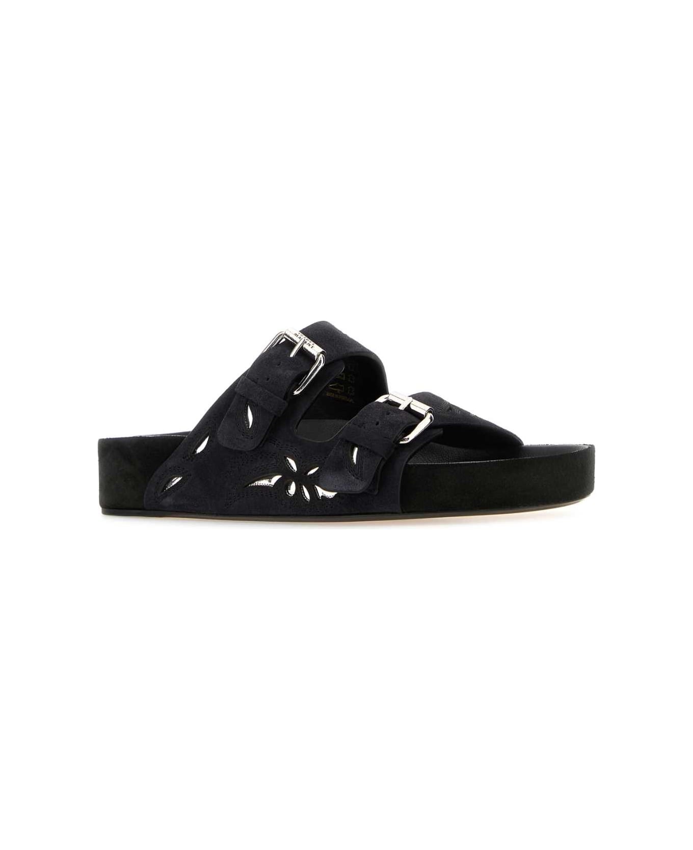 Black Suede Lennyo Slippers - 2