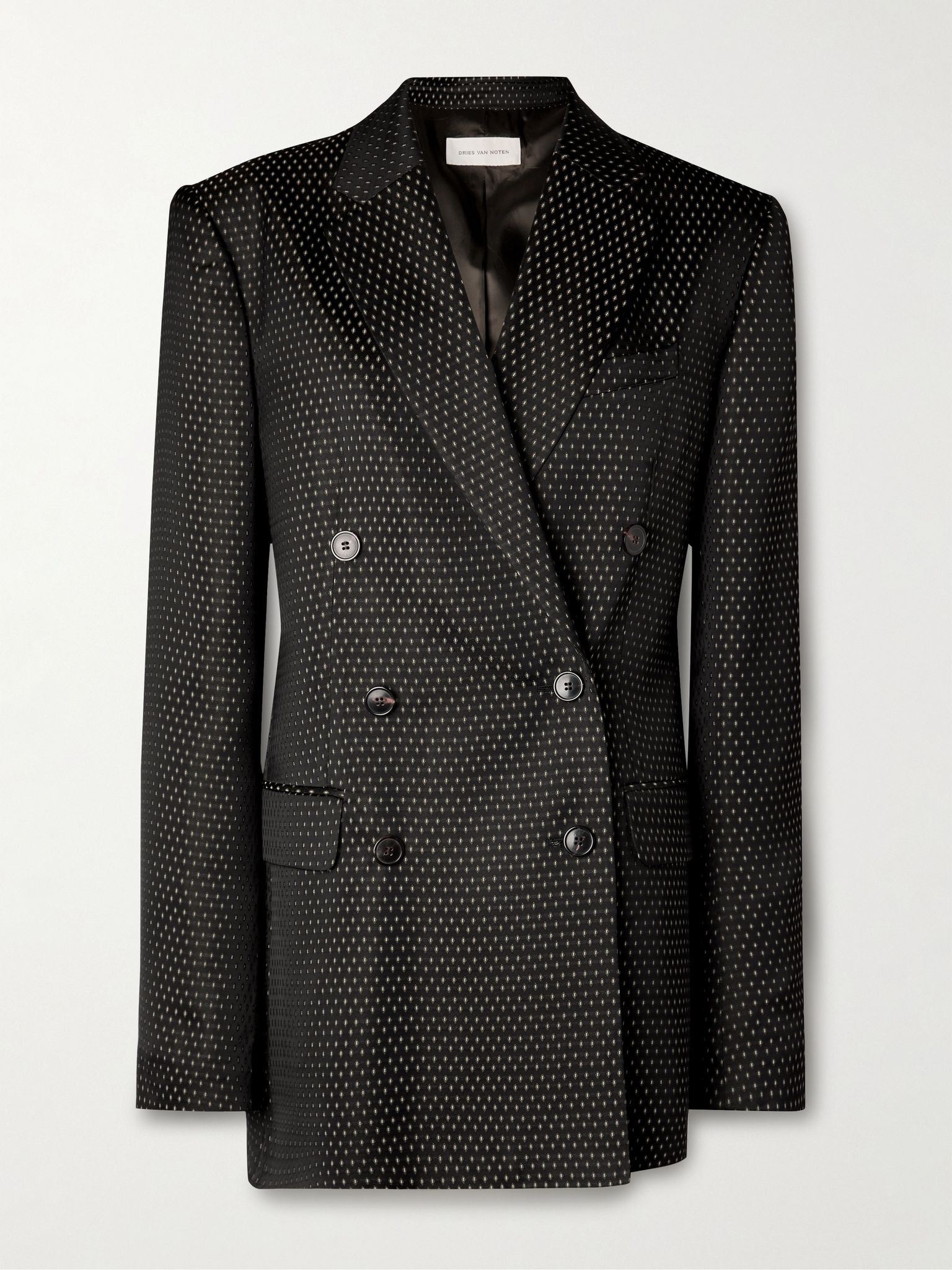 Bafya double-breasted jacquard blazer Black - 1