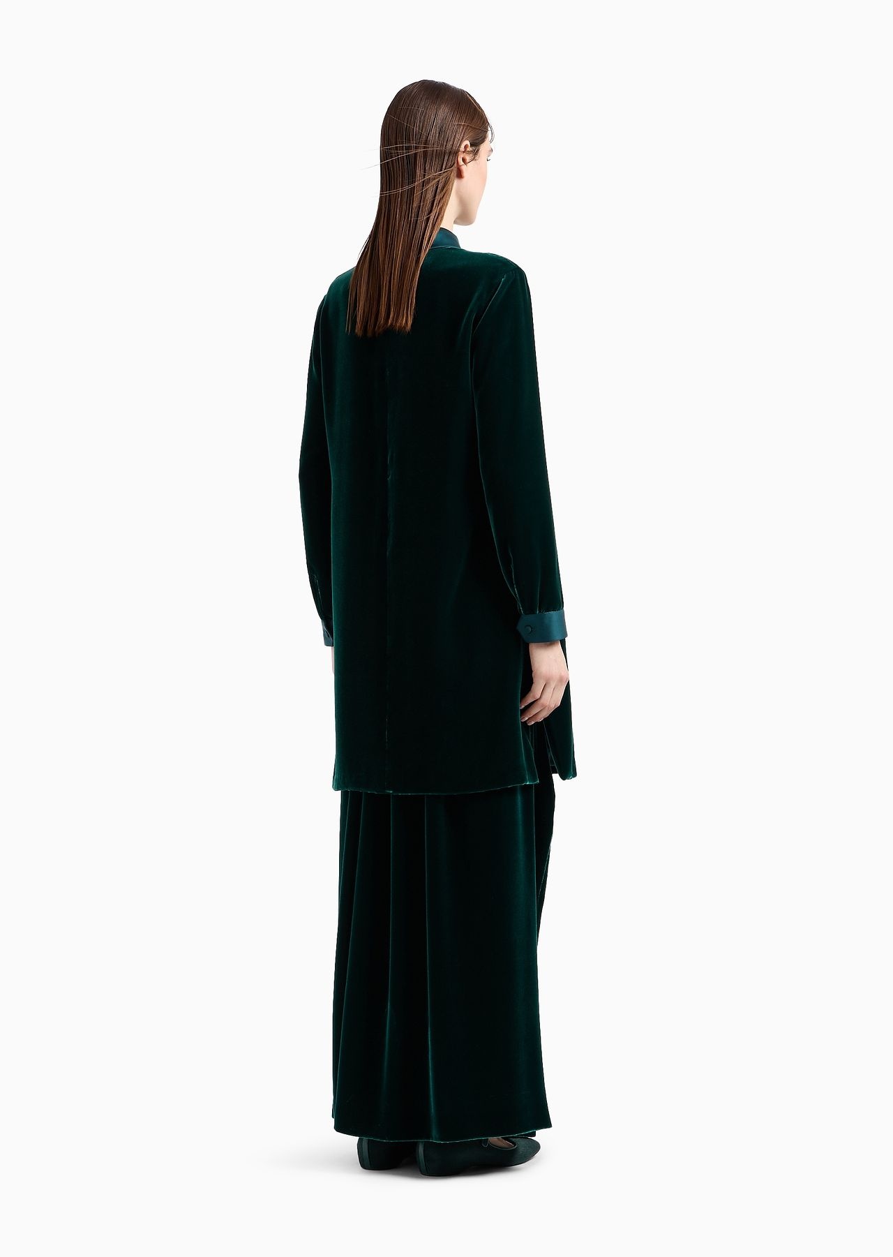 Velvet and silk long-sleeved tunic - 3