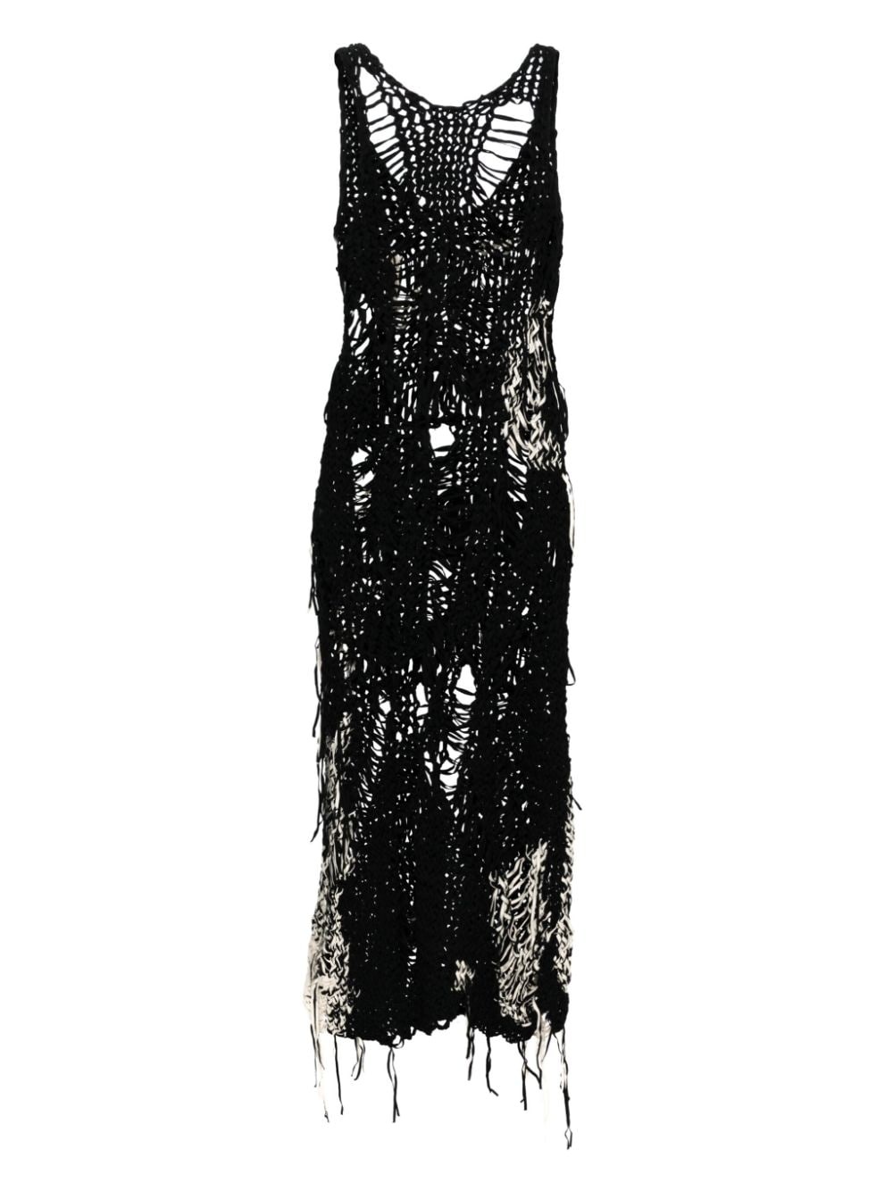 open-knit cotton dress - 2