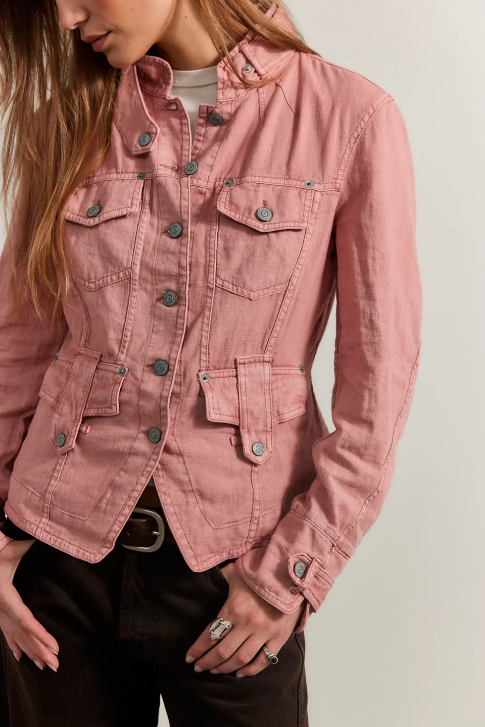 We The Free Laurie Washed Cotton-Linen Jacket - 1