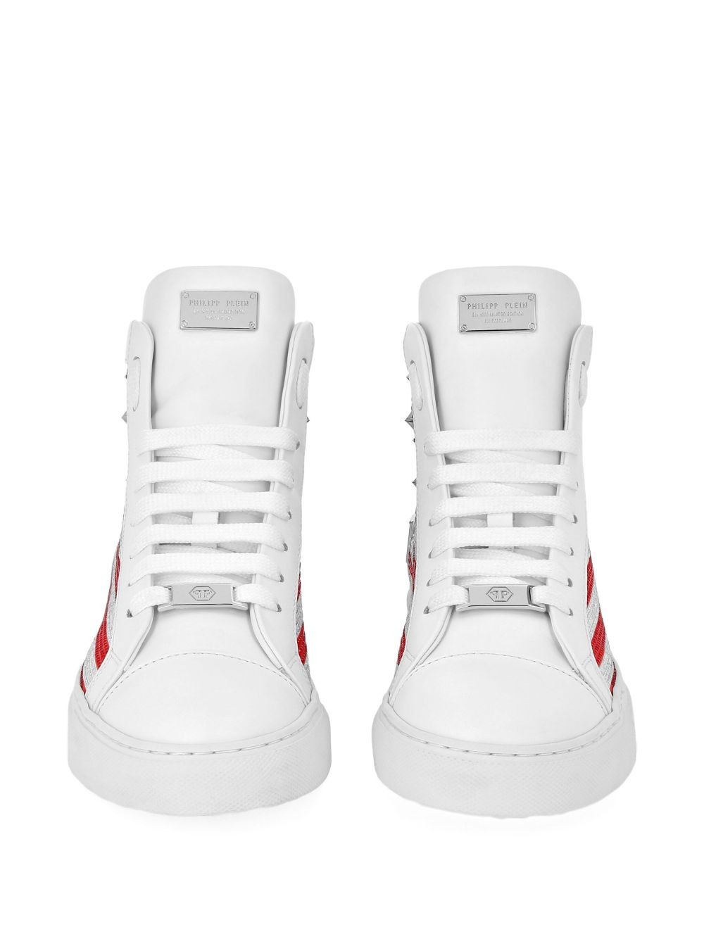 rhinestone-embellished high-top sneakers - 3