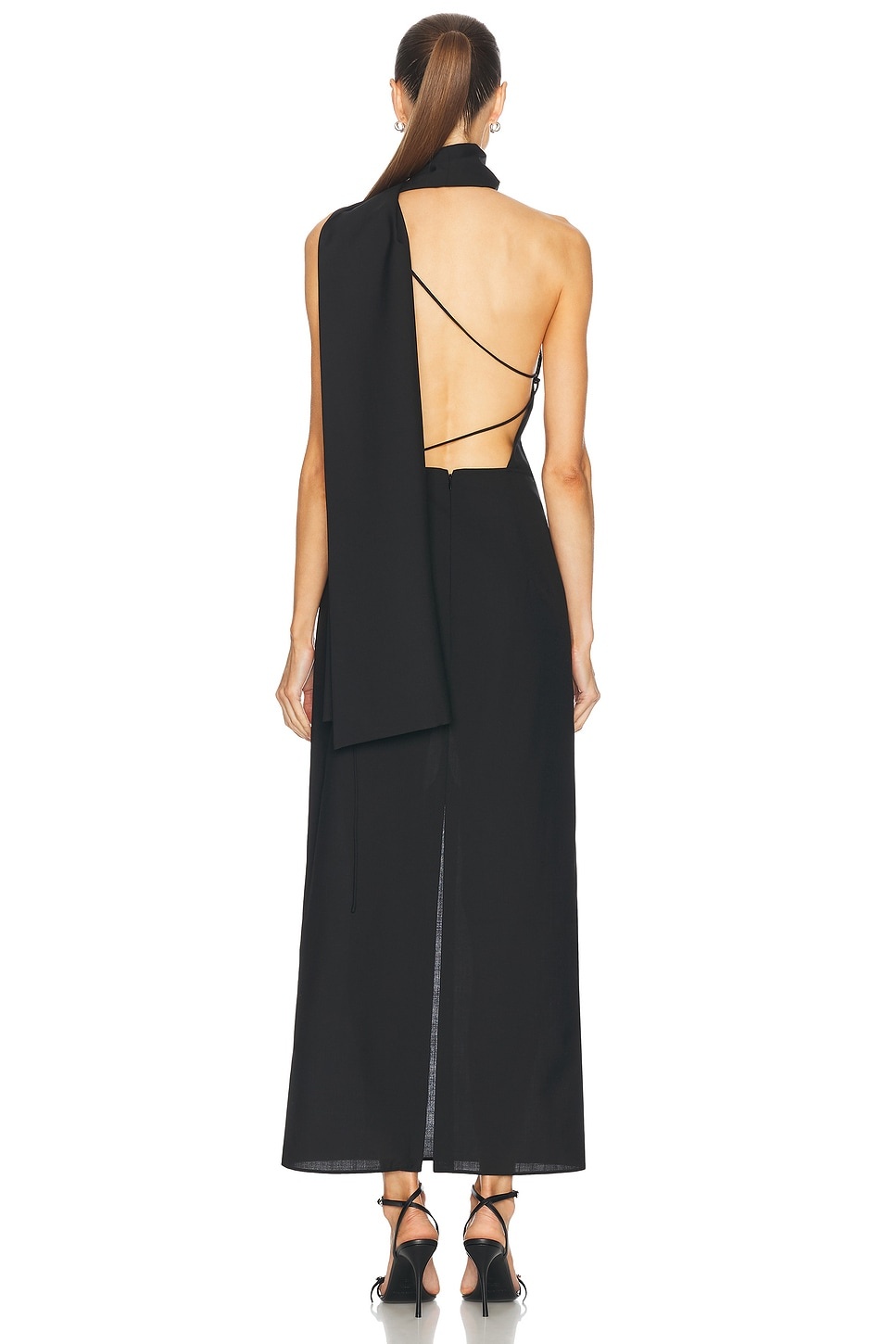Open Back Scarf Dress - 4