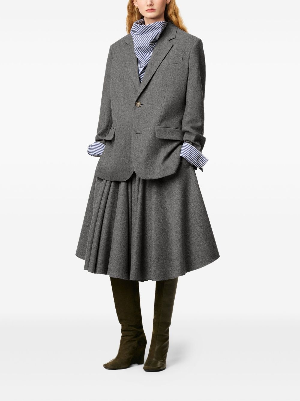 wool flannel blazer - 2