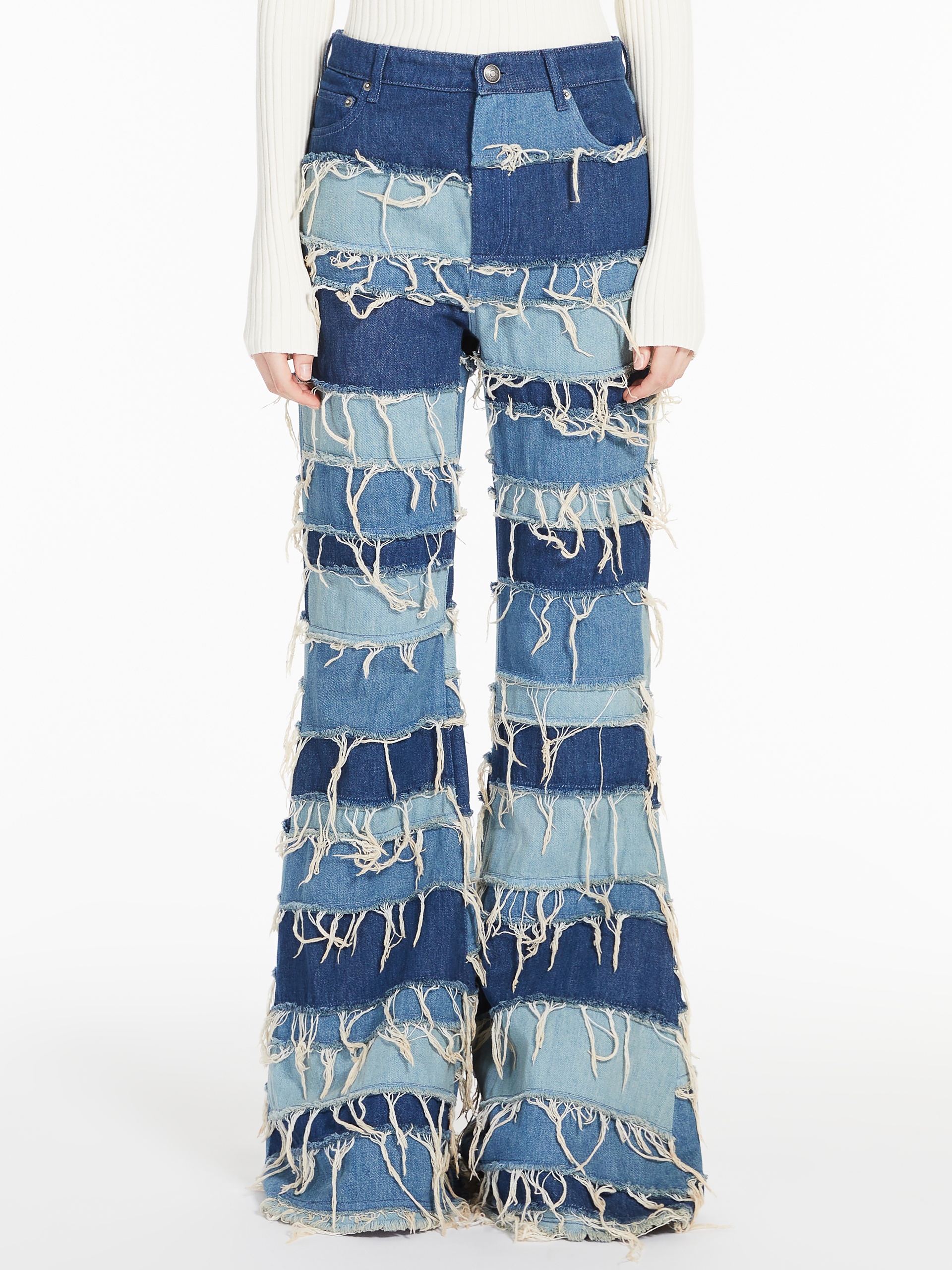 GUELFI Flared patchwork jeans - 3