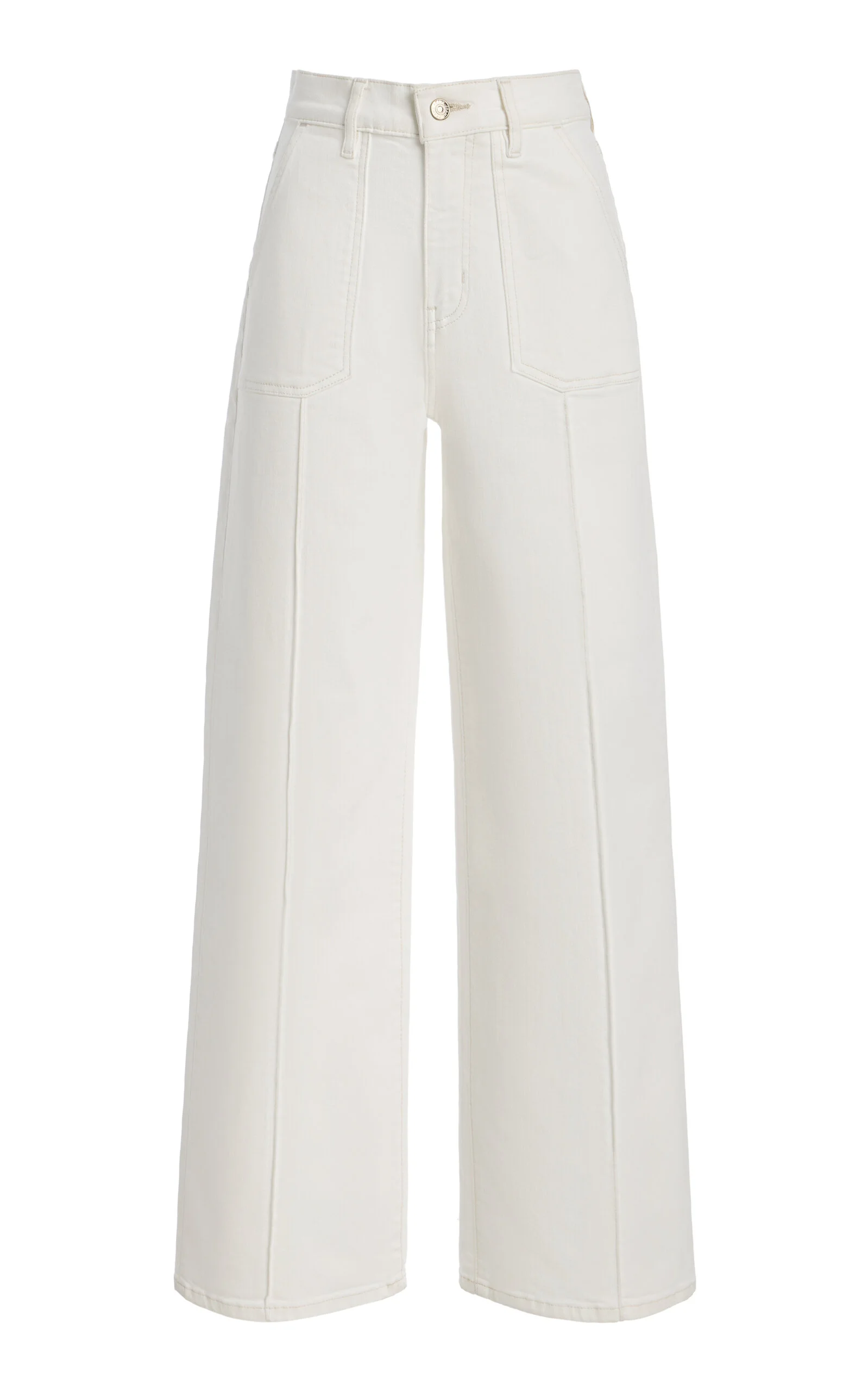 Le Slim Stretch Mid-Rise Palazzo Jeans - 1