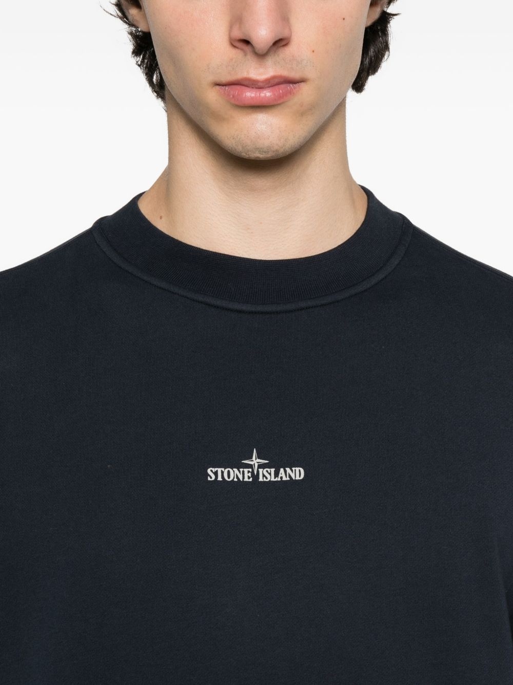logo-embroidered crew neck sweatshirt - 5