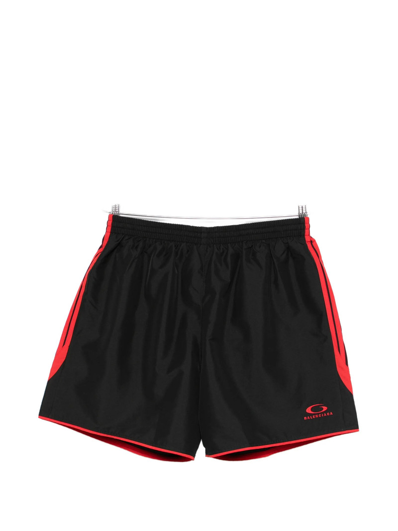 BALENCIAGA Balenciaga Striped Logo Swim Shorts outlook