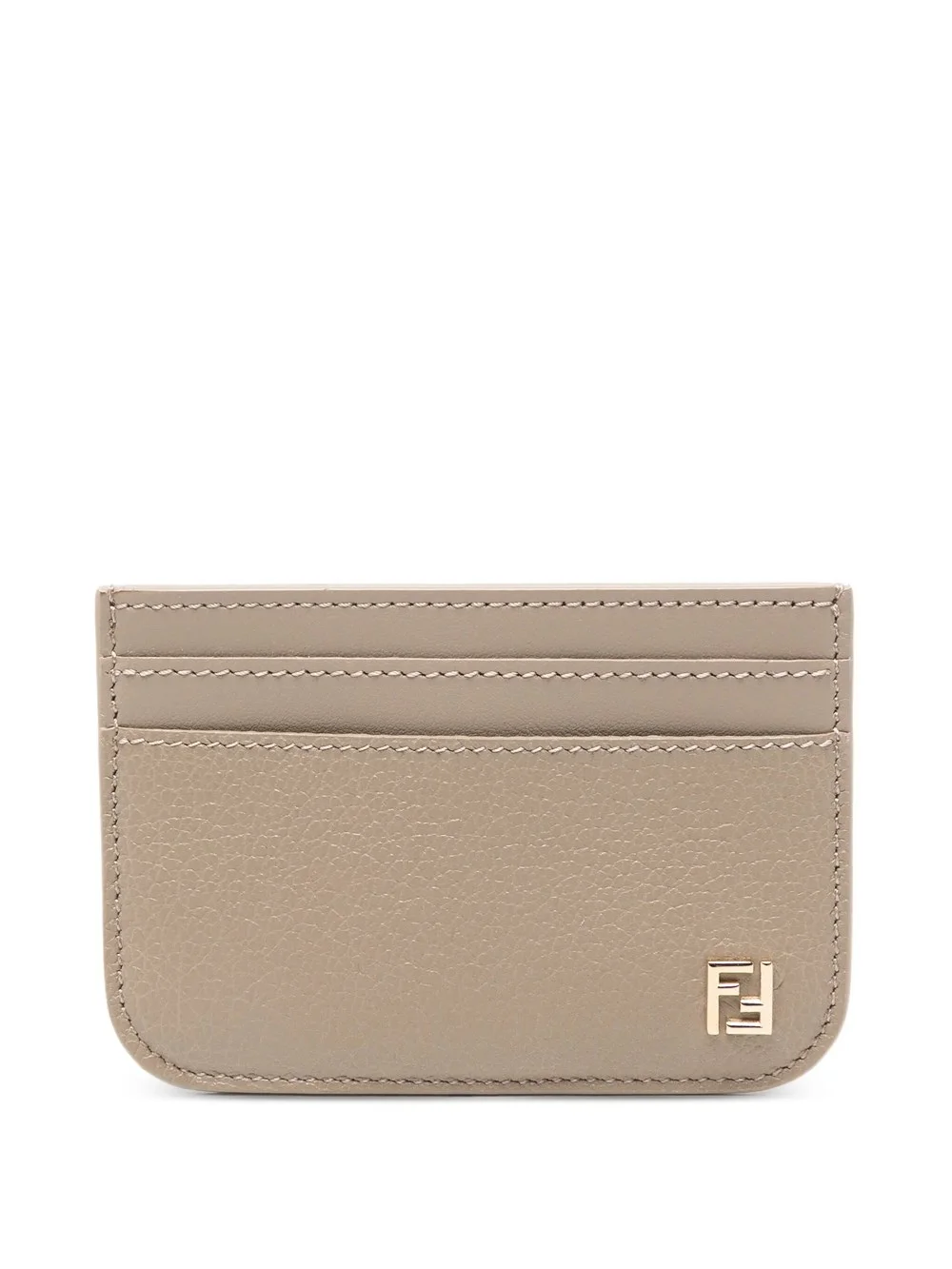 CARD CASE FF IN TORTOISE LEATHER - 1