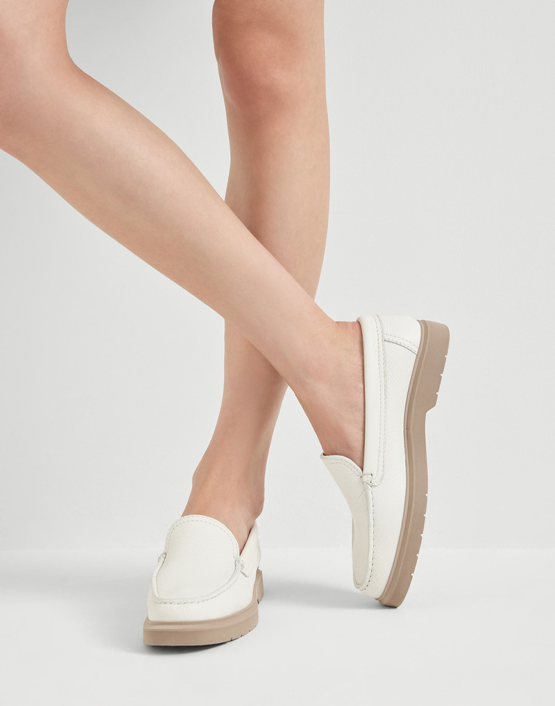 Grained soft leather loafers 5