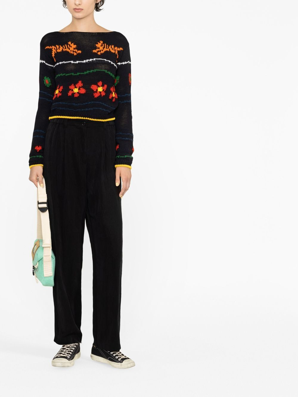 intarsia-knit design jumper - 2