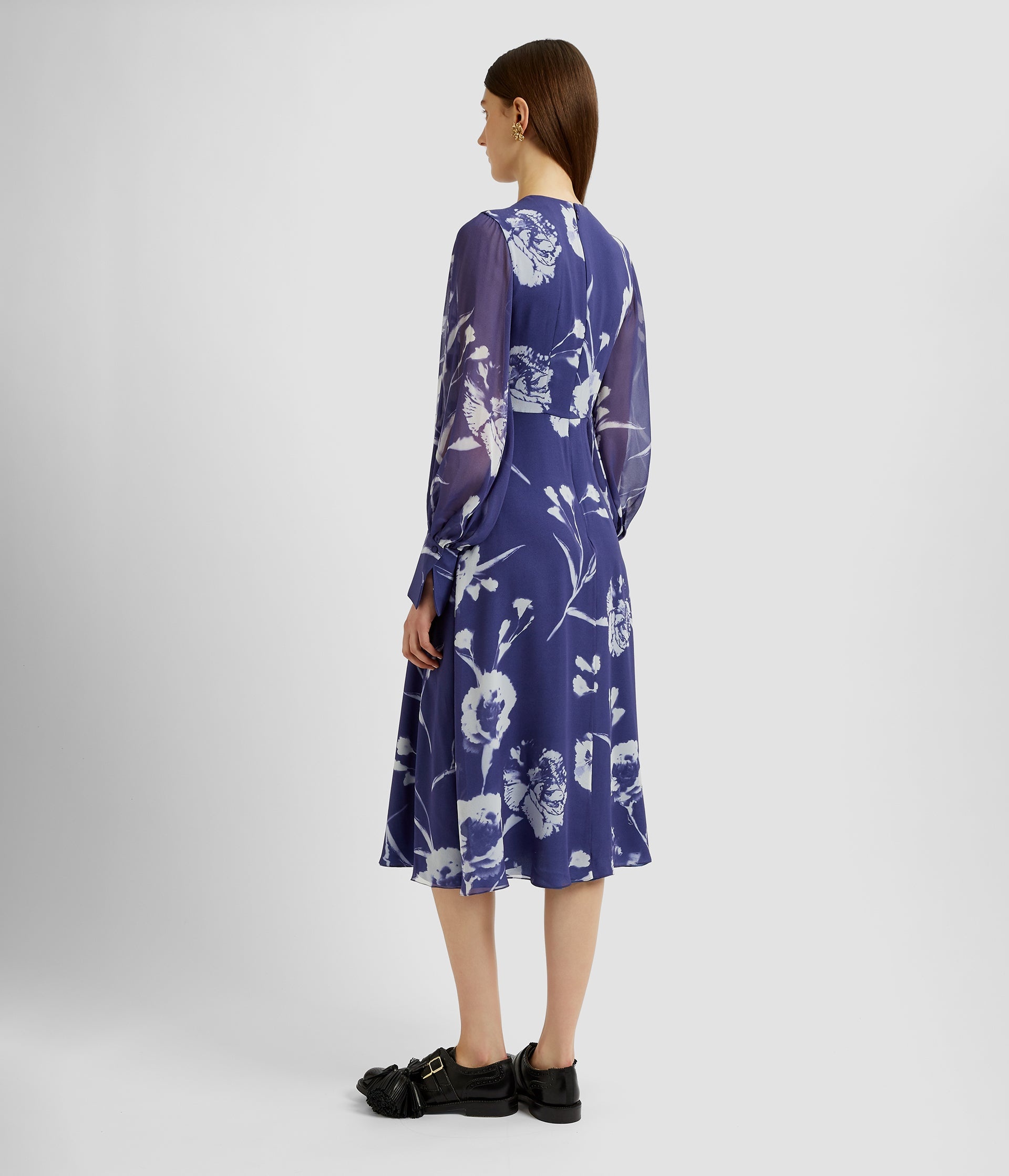 LONG SLEEVE MIDI DRESS - 4