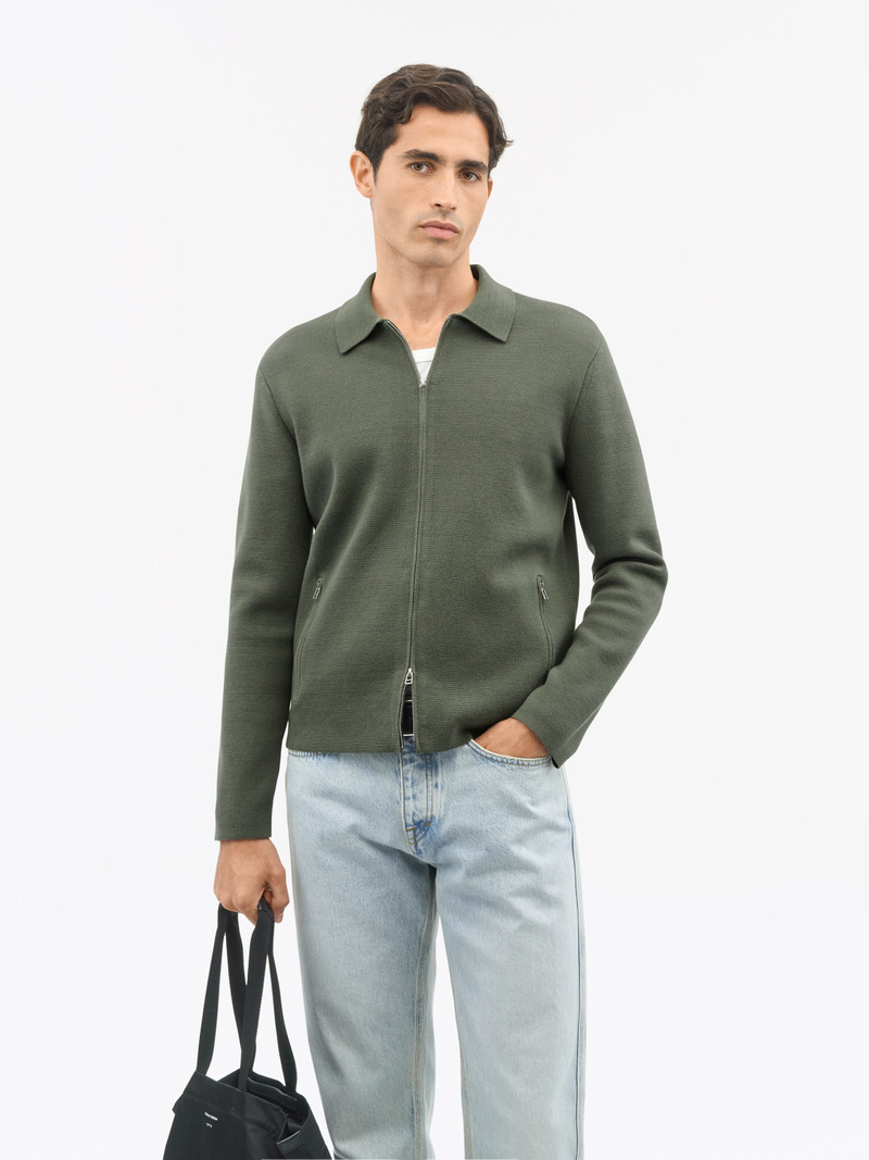 Celyn Wool Blend Zip-up Cardigan 2
