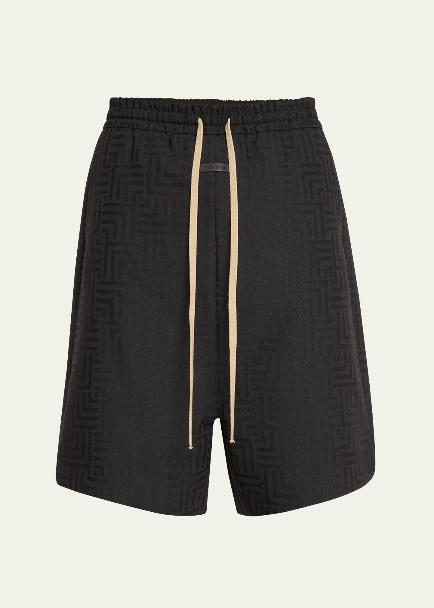 Men's Geometric Relaxed Shorts - 1