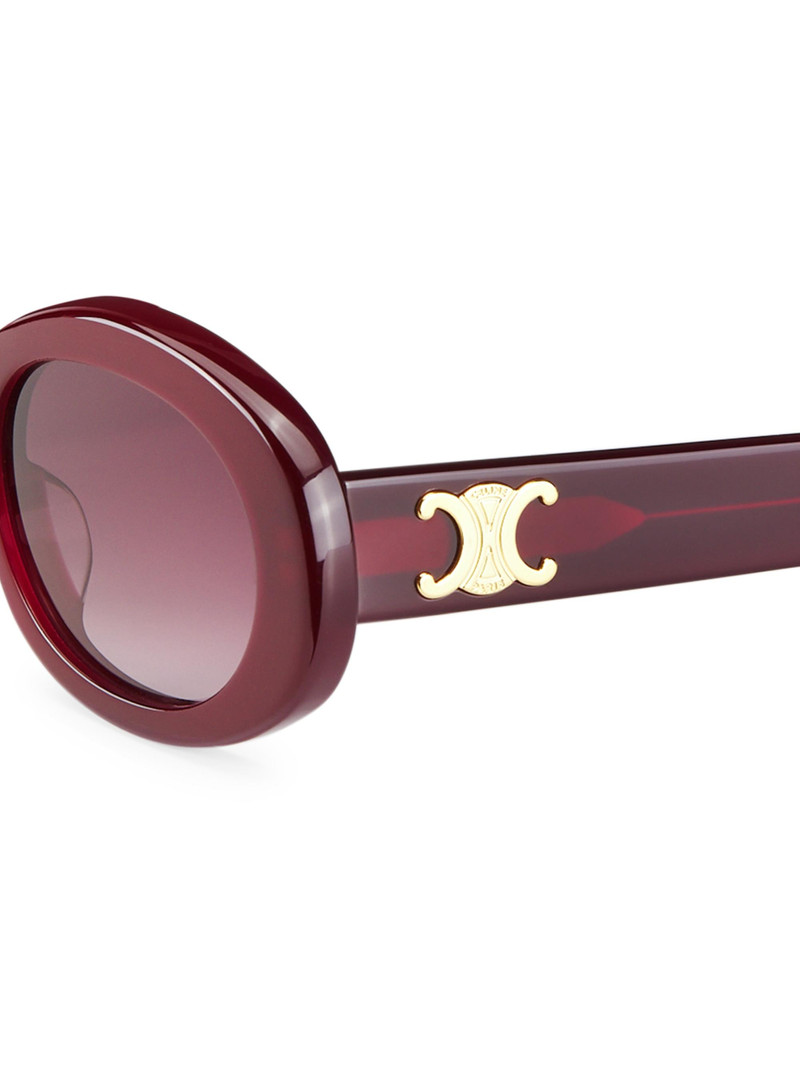 Women's Triomphe 52MM Oval Sunglasses - Red 3