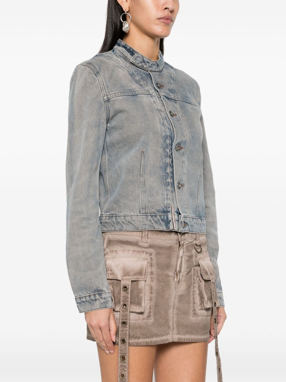 double-opening denim jacket - 3