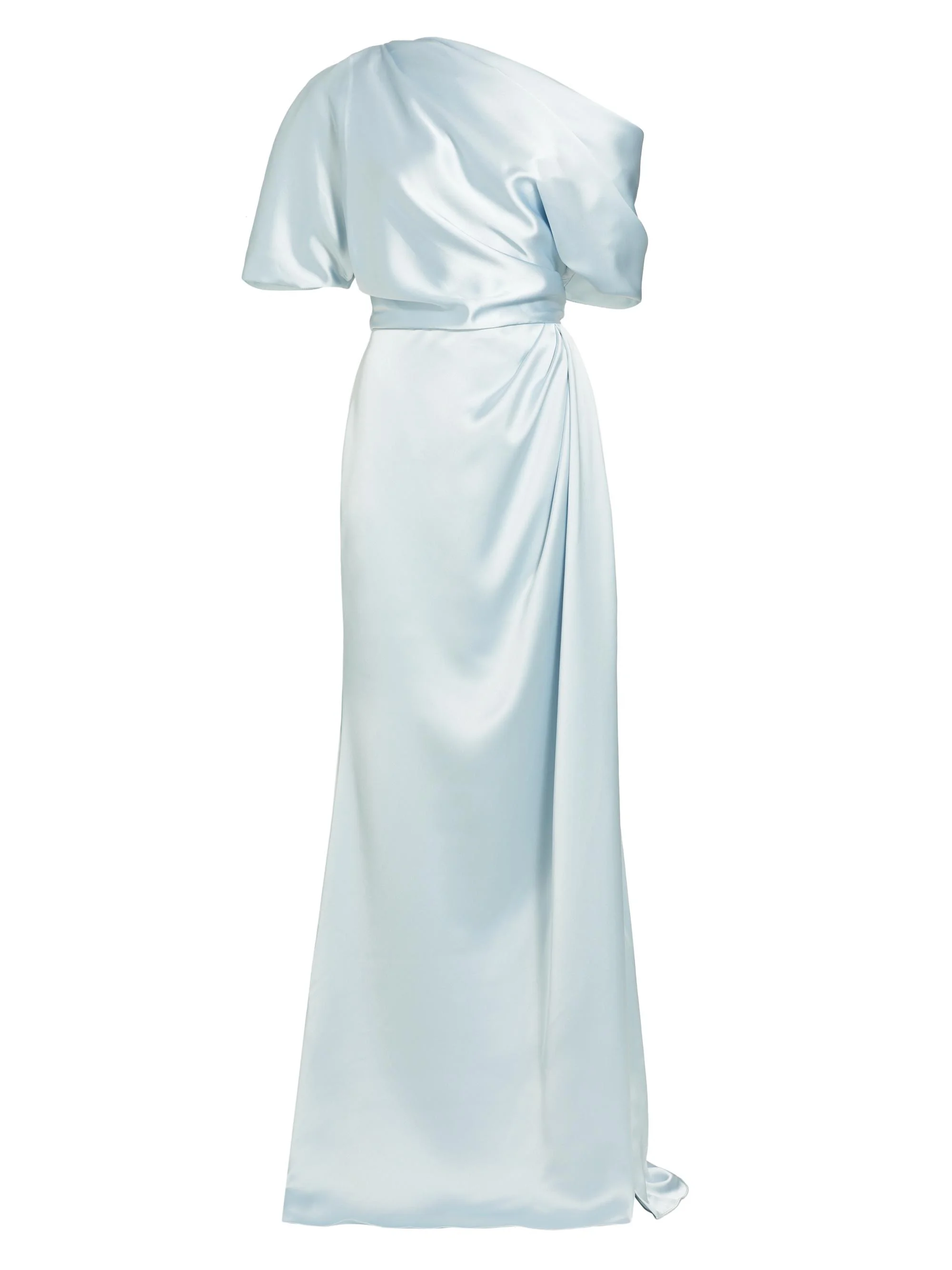 Women's Draped Off-The-Shoulder Gown - Ice - 1