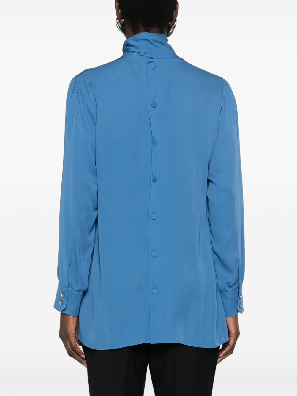 tie-neck silk blouse - 4