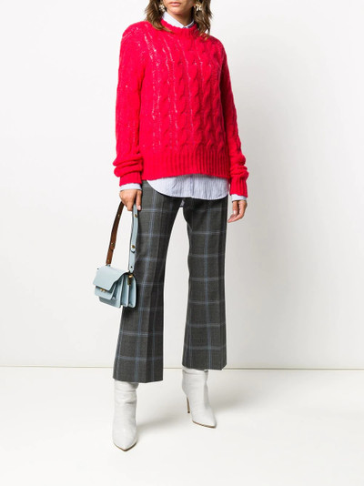 Marni cable-knit crew-neck jumper outlook