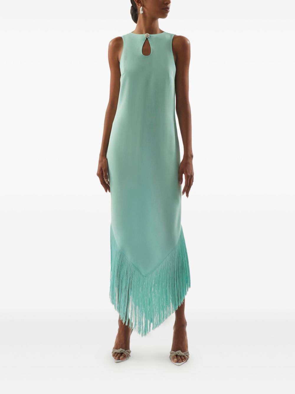 Taormina keyhole-neck fringe maxi dress - 3