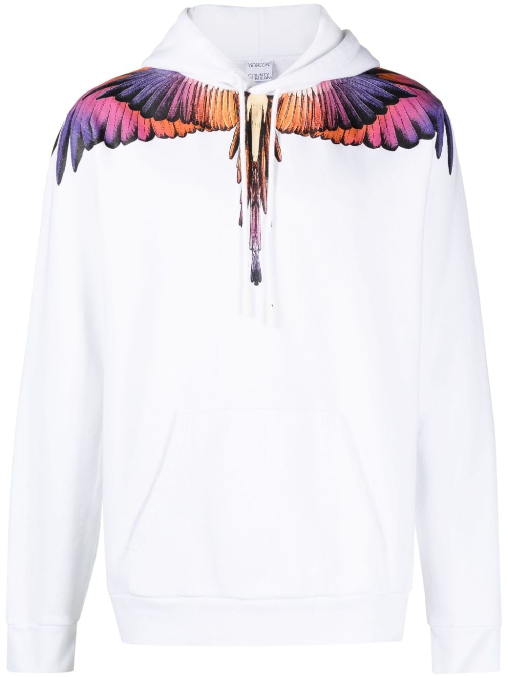 Wings-print organic-cotton hoodie - 1