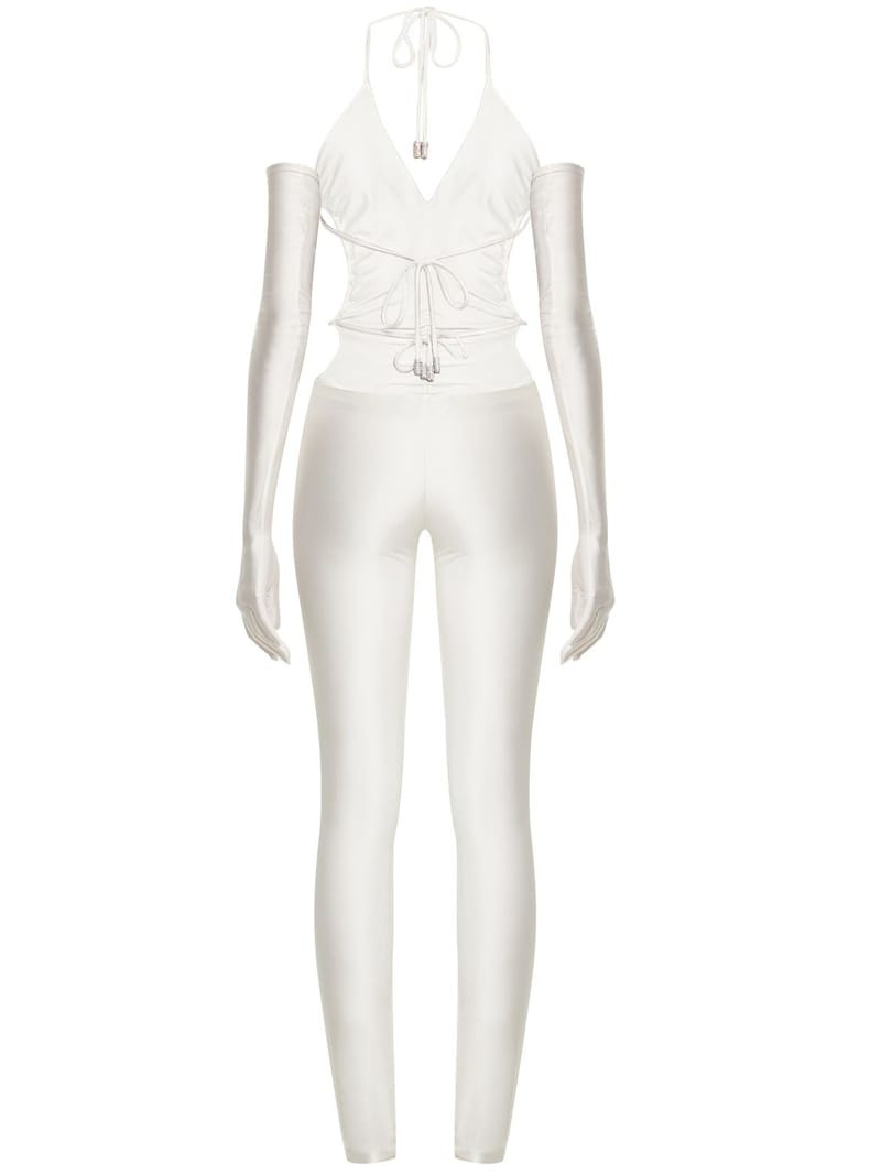 LVR Exclusive jersey draped jumpsuit 7