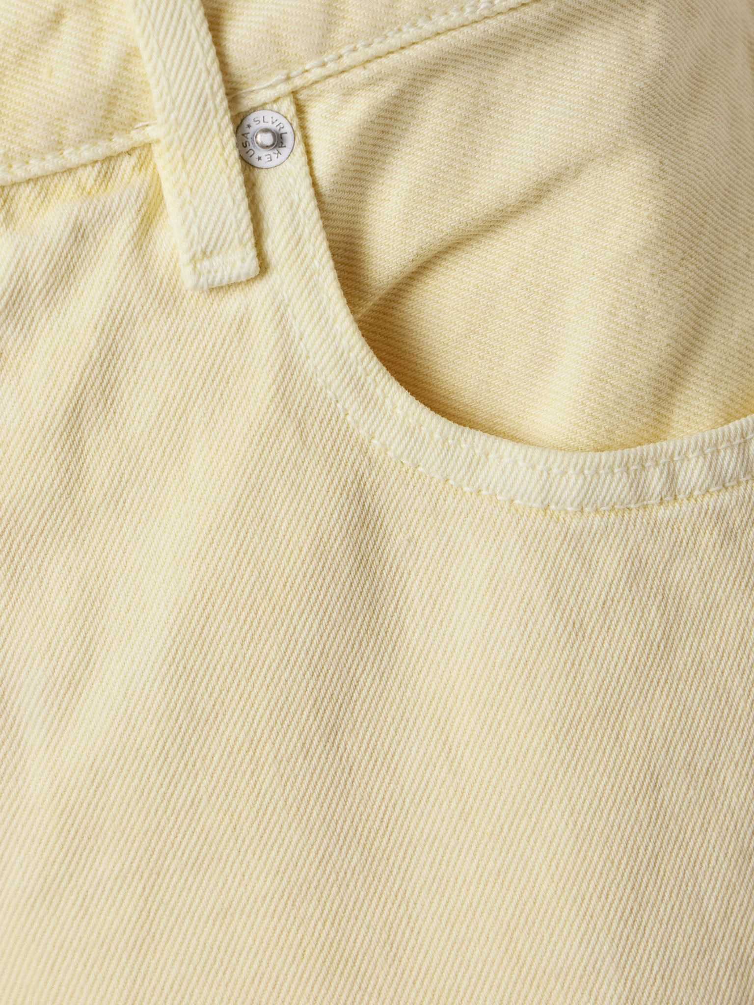 Mica frayed denim shorts Pastel yellow - 5