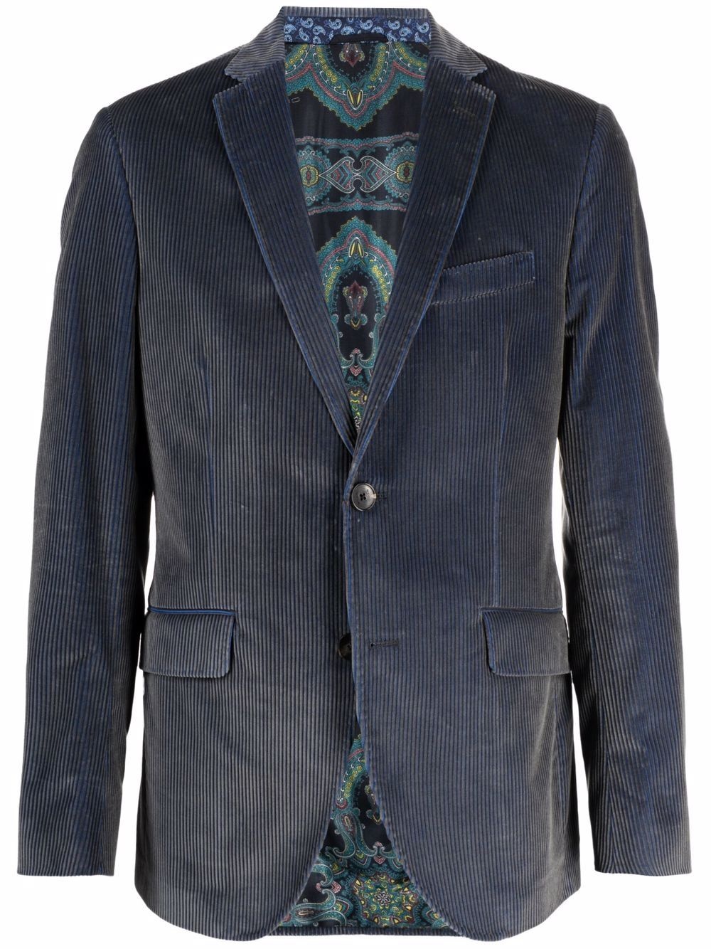 corduroy single-breasted blazer - 1