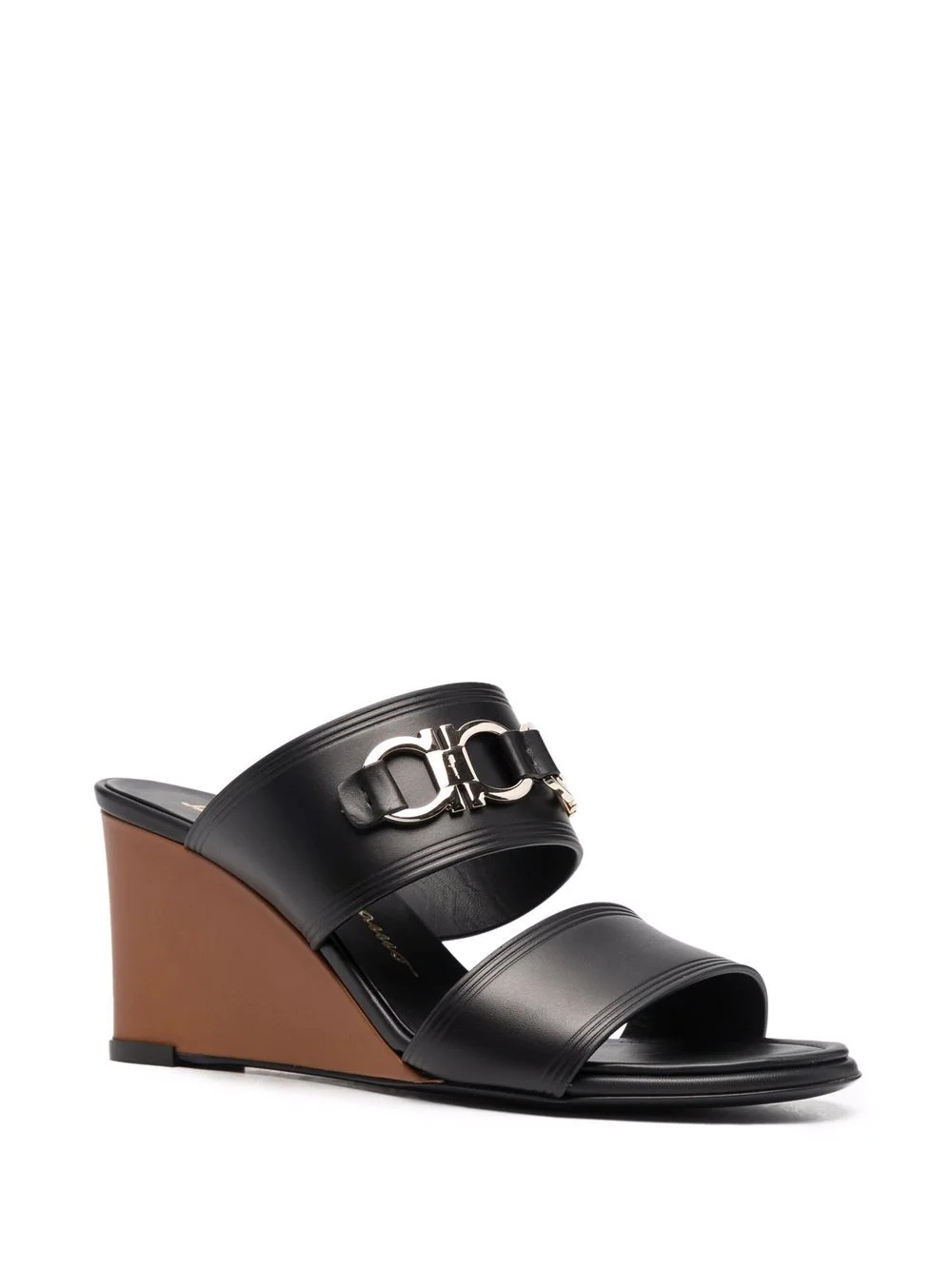 horsebit-detail open toe sandals - 2