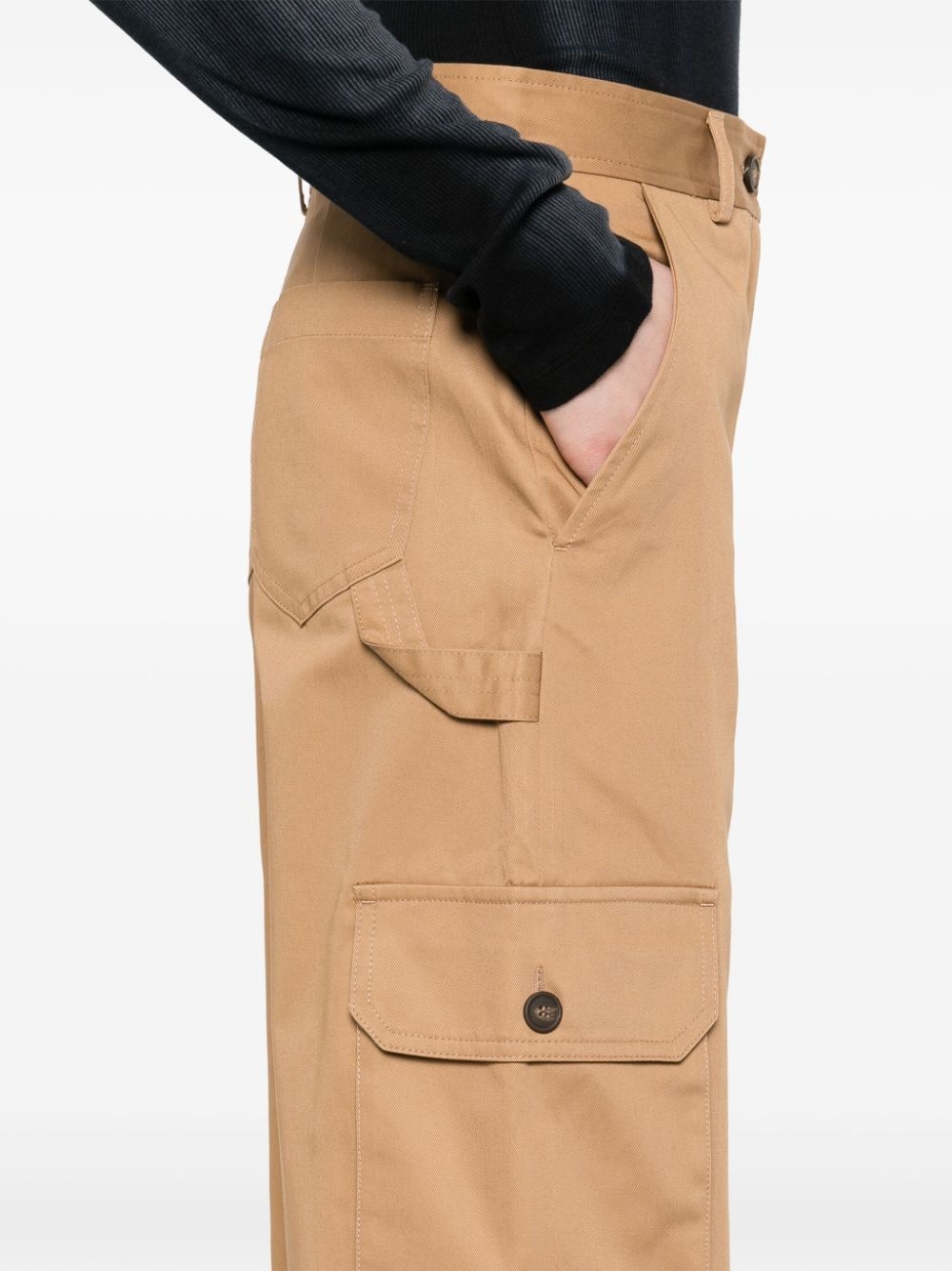 logo-embroidered chinos - 5