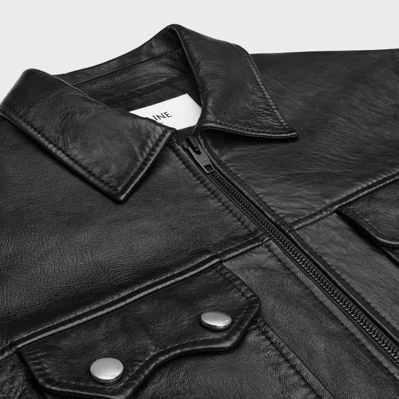 straight blouson jacket in soft lambskin 3