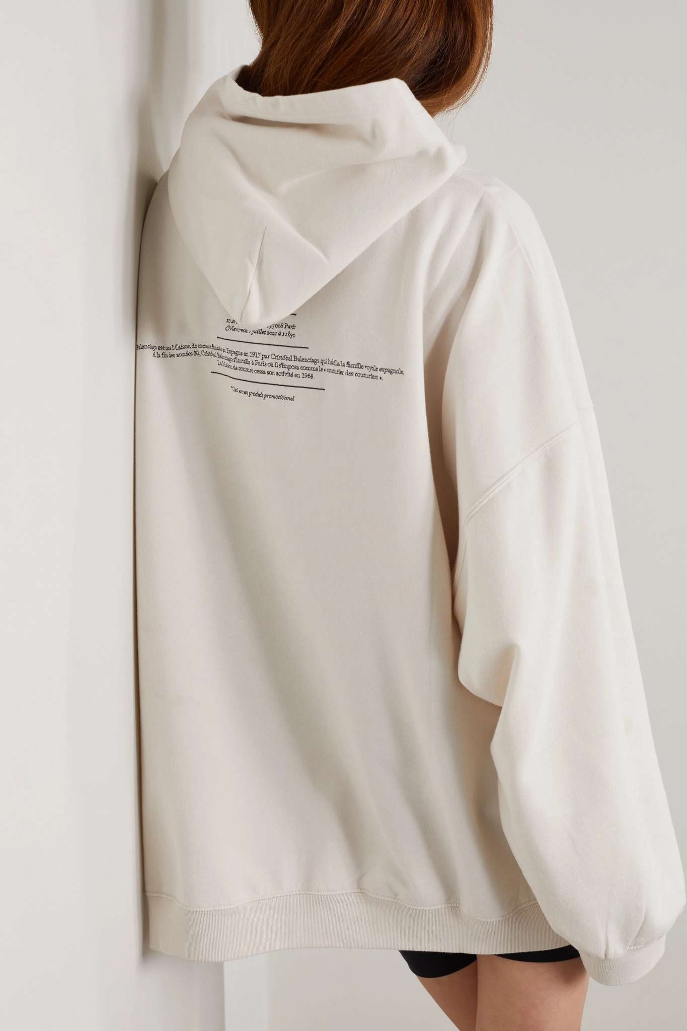 Oversized embroidered jersey hoodie - 3